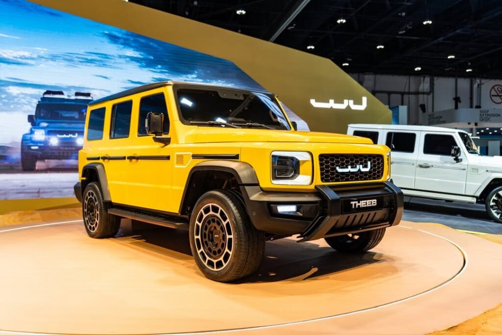 Dubai-made Theeb X01 resembles Mercedes G-Wagen showcasing rugged luxury SUV design and high-performance automotive styling