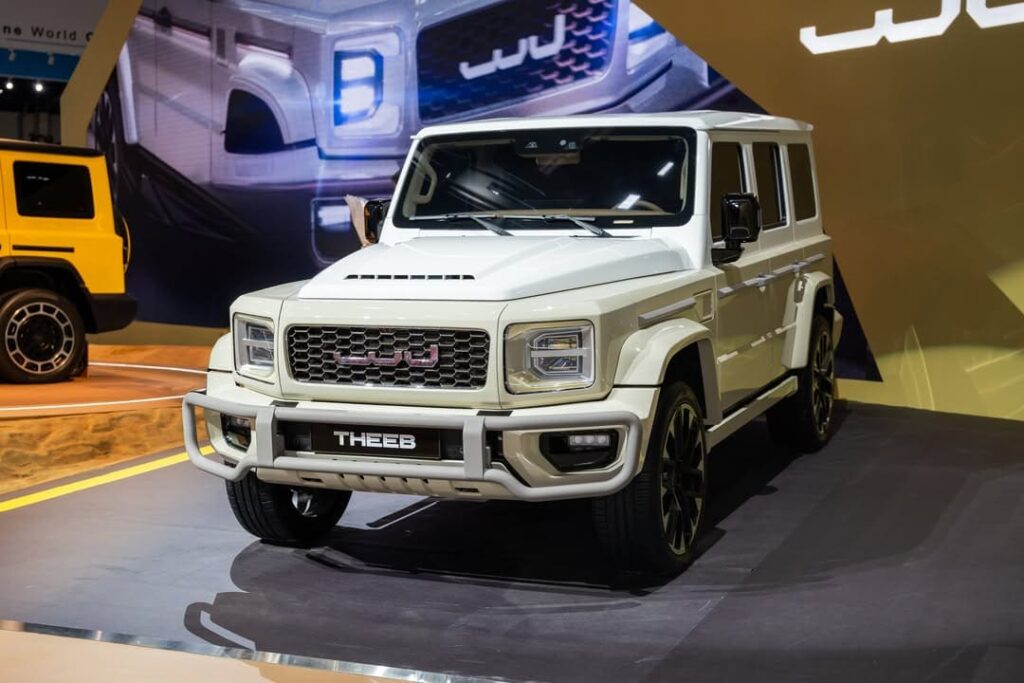 Dubai-made Theeb X01 resembles Mercedes G-Wagen showcasing rugged luxury SUV design and high-performance automotive styling