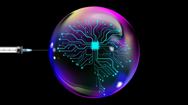 Investors analysing AI market trends and artificial intelligence investments