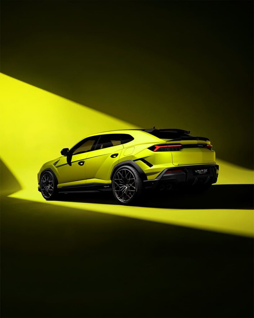 Lamborghini Urus SE Performante luxury hybrid SUV in an urban setting