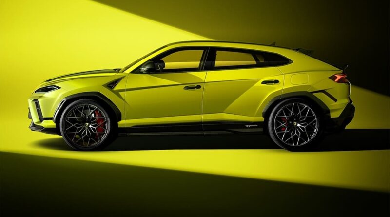 Lamborghini Urus SE Performante luxury hybrid SUV in an urban setting