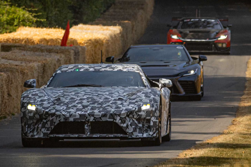 Lexus LFA EV prototype showcased at the Goodwood Festival of Speed with futuristic electric supercar design