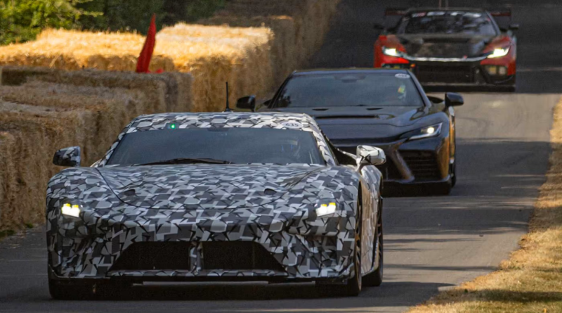 Lexus LFA EV prototype showcased at the Goodwood Festival of Speed with futuristic electric supercar design