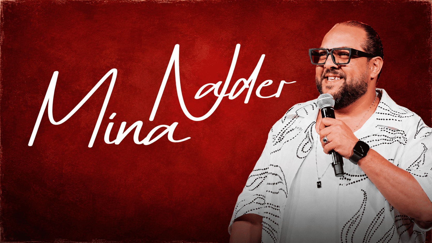 Mina Nader performing interactive Arabic comedy at Dubai Opera in September 2026