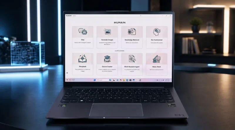 HUMAIN has introduced an AI laptop designed to process advanced AI workloads directly on the device.