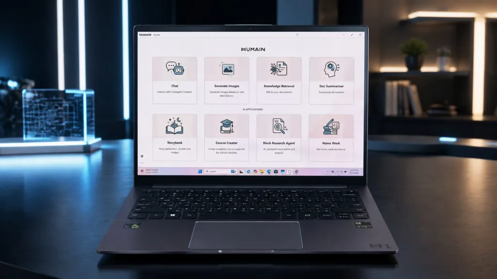 HUMAIN has introduced an AI laptop designed to process advanced AI workloads directly on the device.