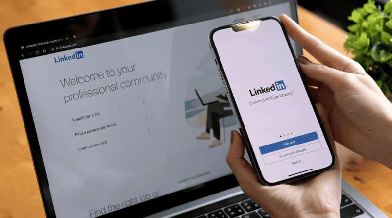 LinkedIn AI spam reporting feature displayed on a professional social media feed