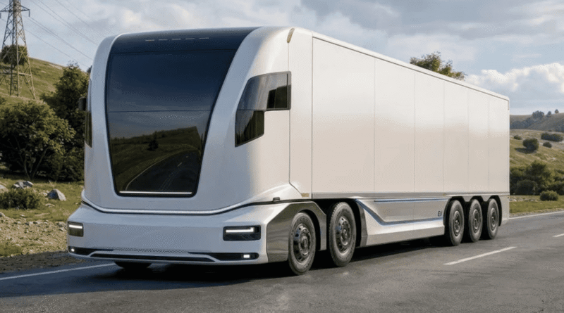 Voltempo is developing a cabless autonomous electric lorry for heavy goods transport.